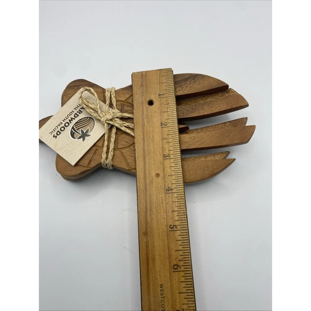 Hardwoods Of The South Pacific Honu Turtle Salad Tossing Fork Hand Carved Hawaii